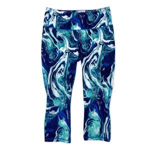 Patagonia Blue Marbled Centered Crops- Med